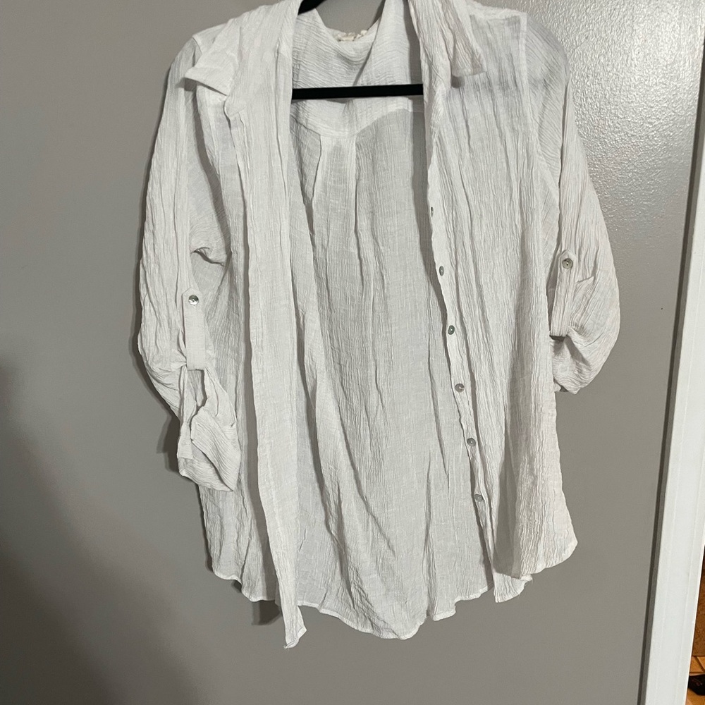 White button down